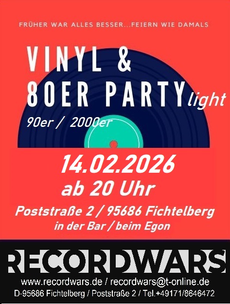 80er Vinyl Party Light